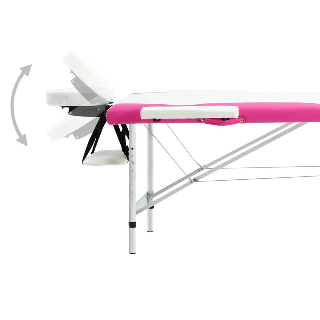 Massage Table Foldable Massage Bed Salon Therapy Table 2 Zones Aluminum