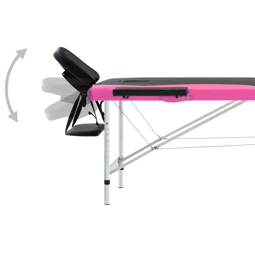 Massage Table Foldable Massage Bed Salon Therapy Table 2 Zones Aluminum