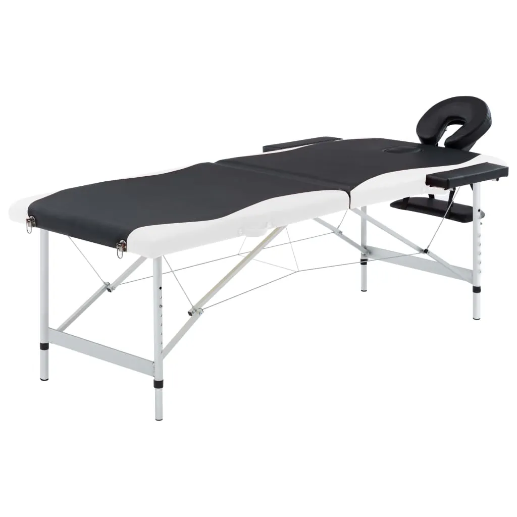 Massage Table Foldable Massage Bed Salon Therapy Table 2 Zones Aluminum