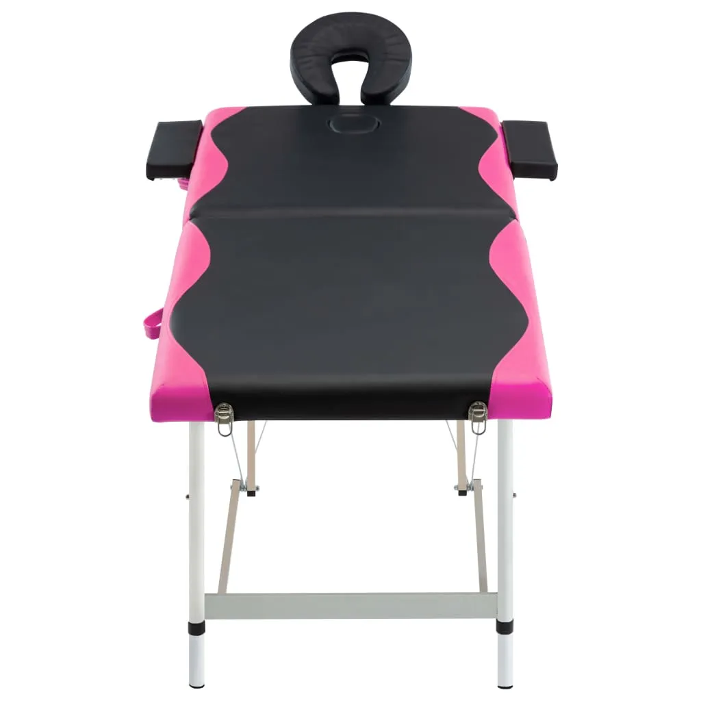 Massage Table Foldable Massage Bed Salon Therapy Table 2 Zones Aluminum
