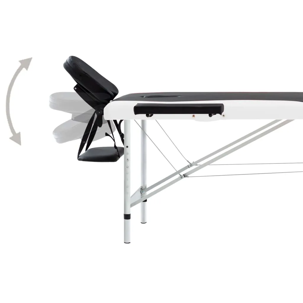 Massage Table Foldable Massage Bed Salon Therapy Table 2 Zones Aluminum