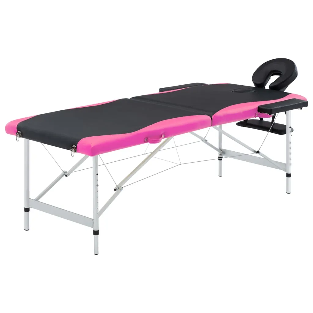 Massage Table Foldable Massage Bed Salon Therapy Table 2 Zones Aluminum