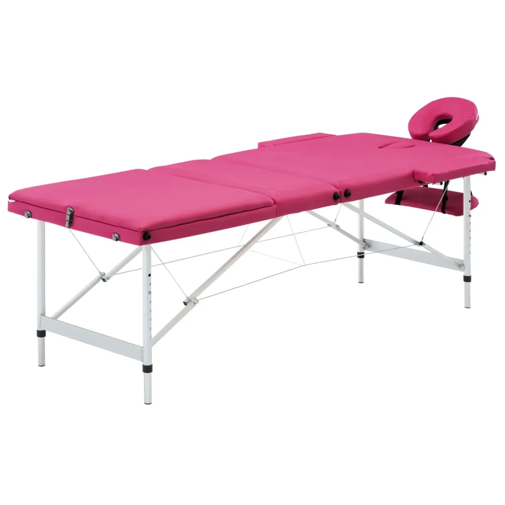 Massage Table Foldable Massage Bed Salon Therapy Table 3 Zones Aluminum