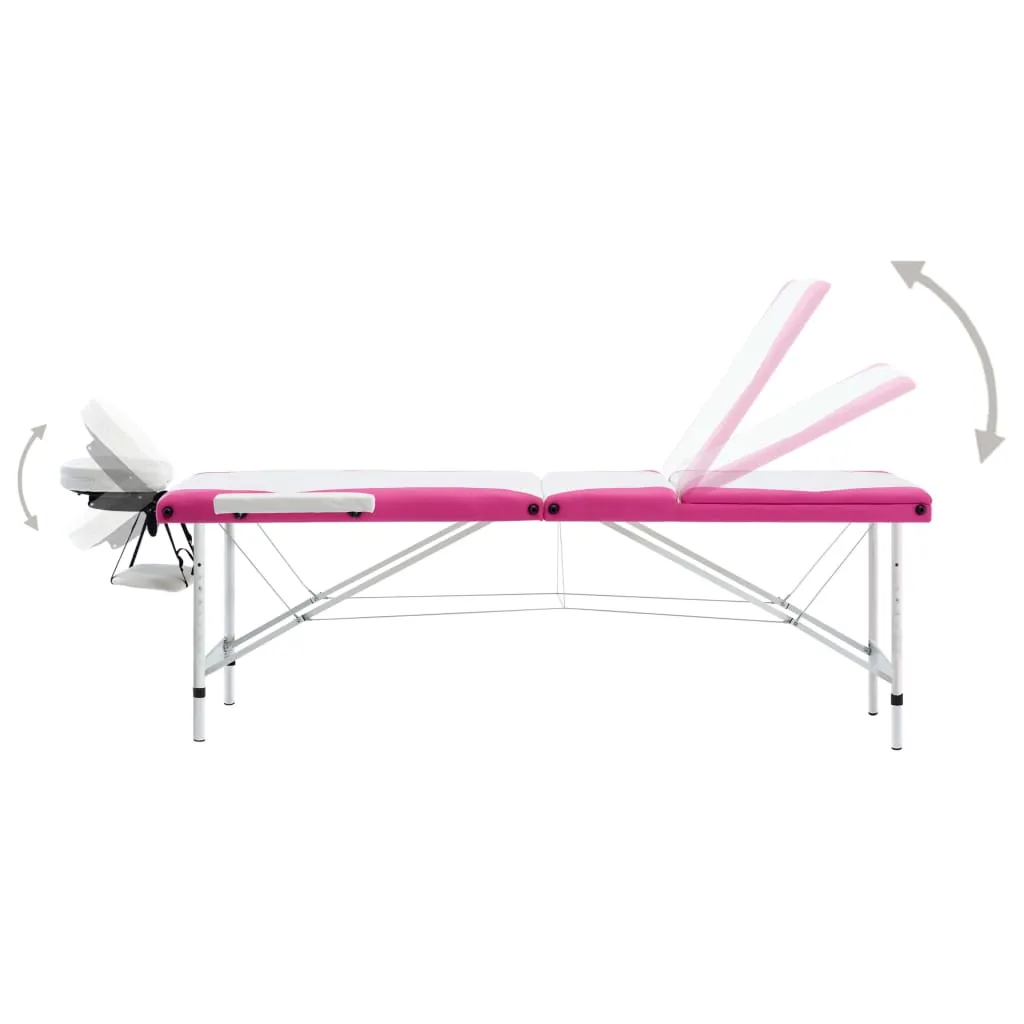 Massage Table Foldable Massage Bed Salon Therapy Table 3 Zones Aluminum