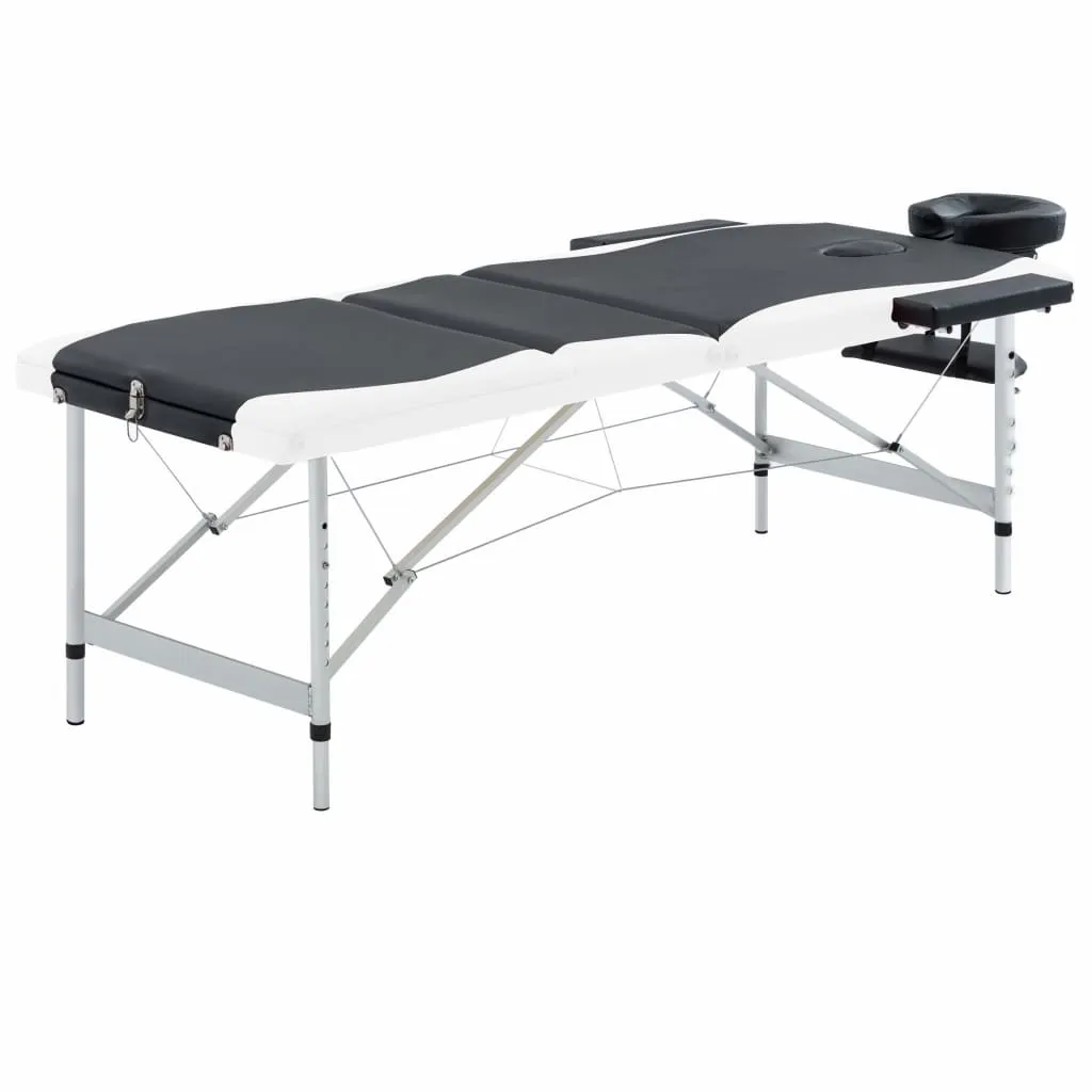 Massage Table Foldable Massage Bed Salon Therapy Table 3 Zones Aluminum