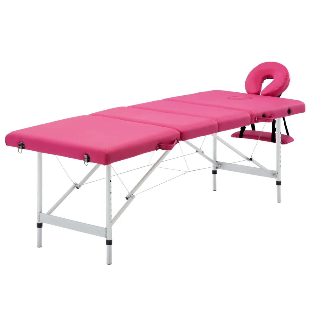 Massage Table Foldable Massage Bed Salon Therapy Table 4 Zones Aluminum