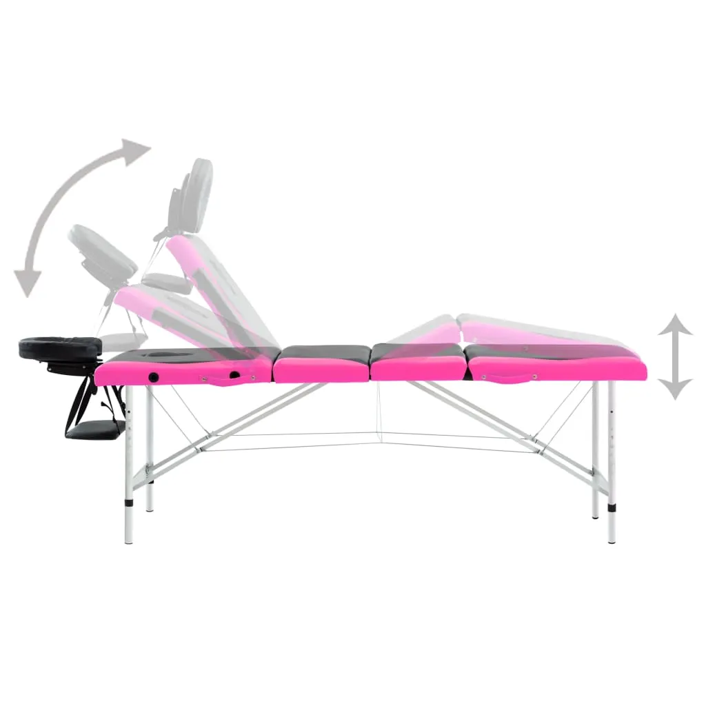 Massage Table Foldable Massage Bed Salon Therapy Table 4 Zones Aluminum