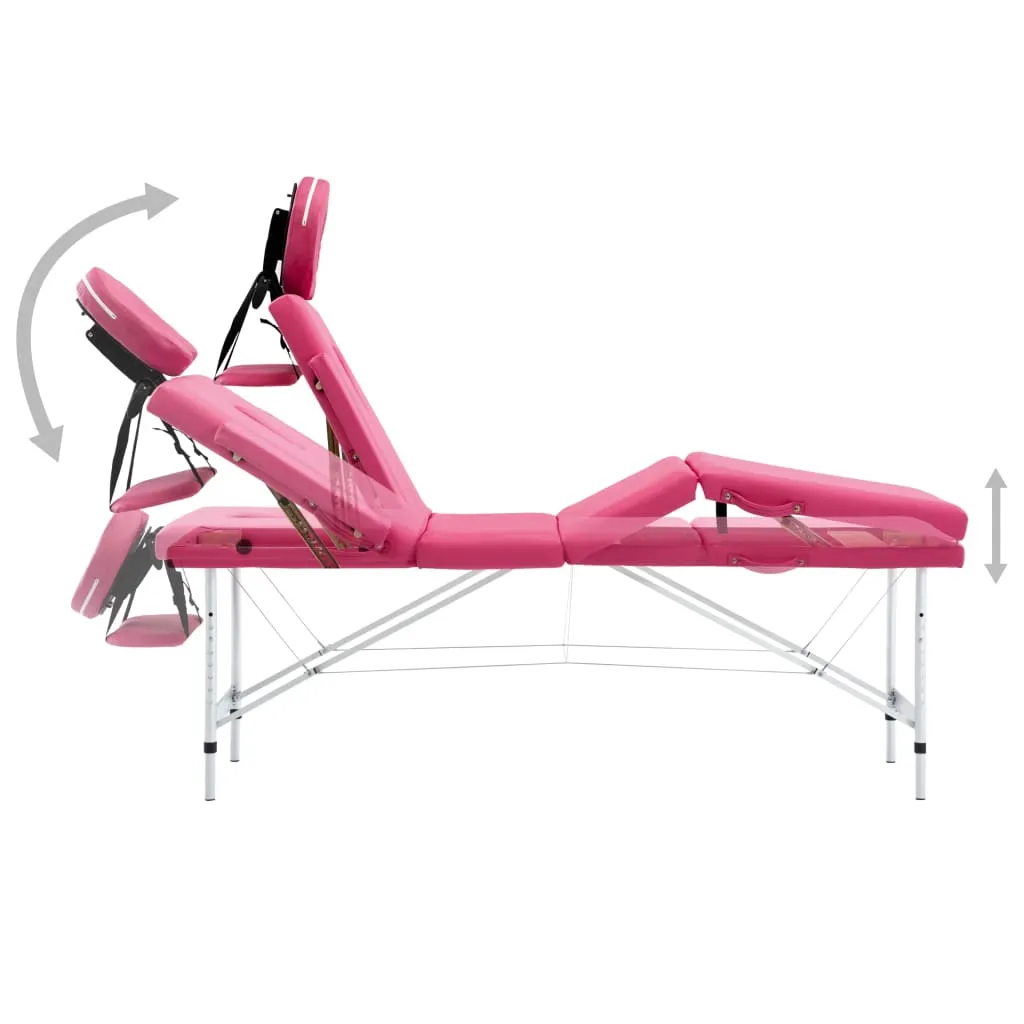 Massage Table Foldable Massage Bed Salon Therapy Table 4 Zones Aluminum