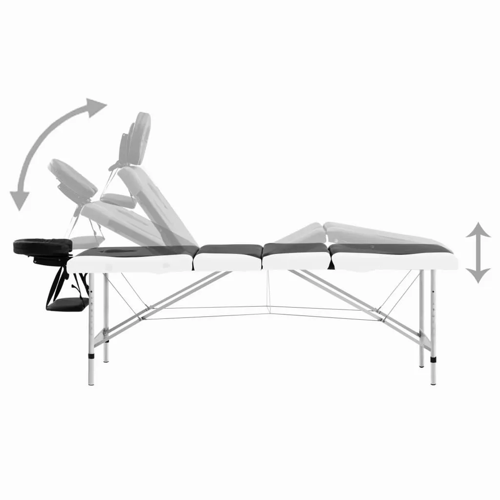 Massage Table Foldable Massage Bed Salon Therapy Table 4 Zones Aluminum