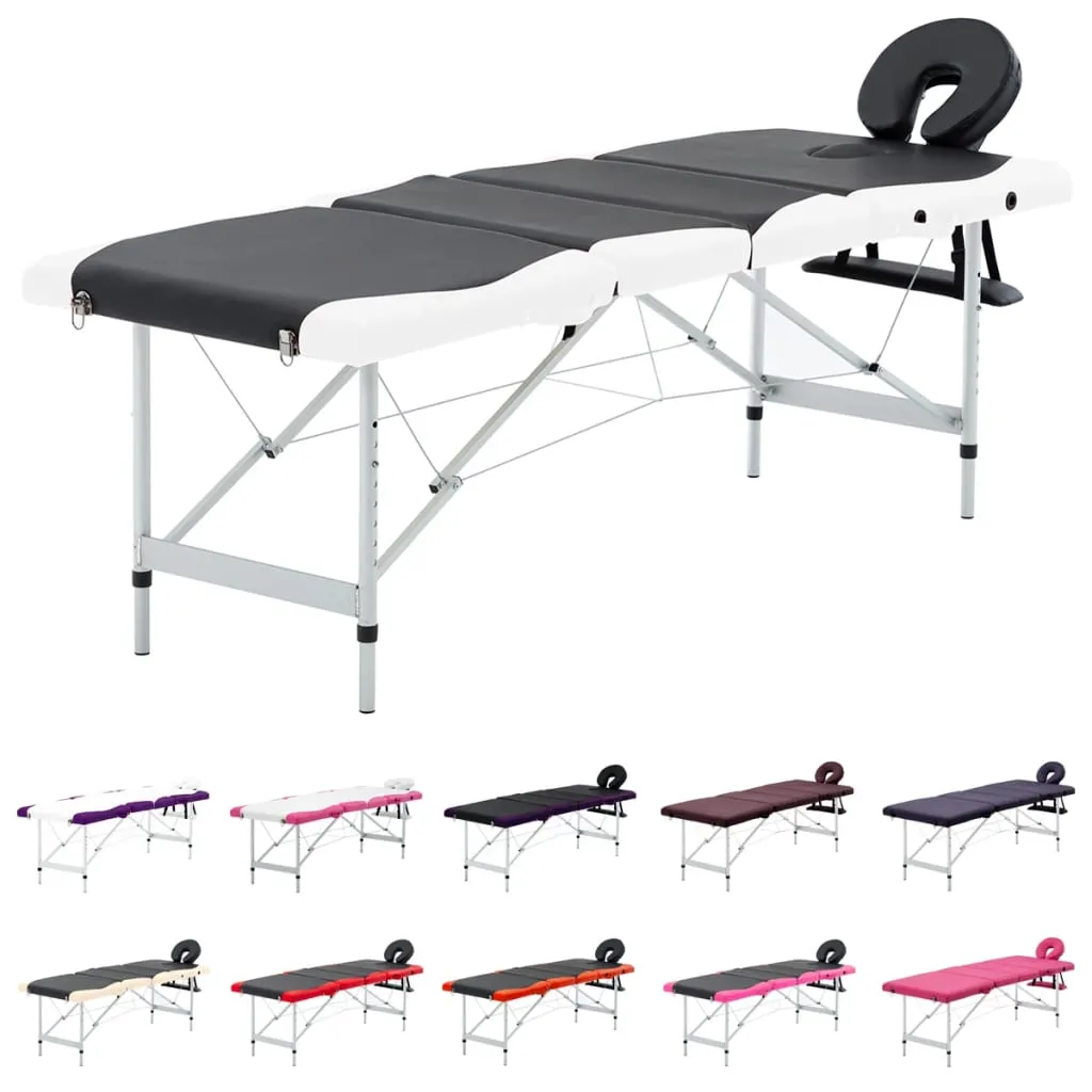 Massage Table Foldable Massage Bed Salon Therapy Table 4 Zones Aluminum