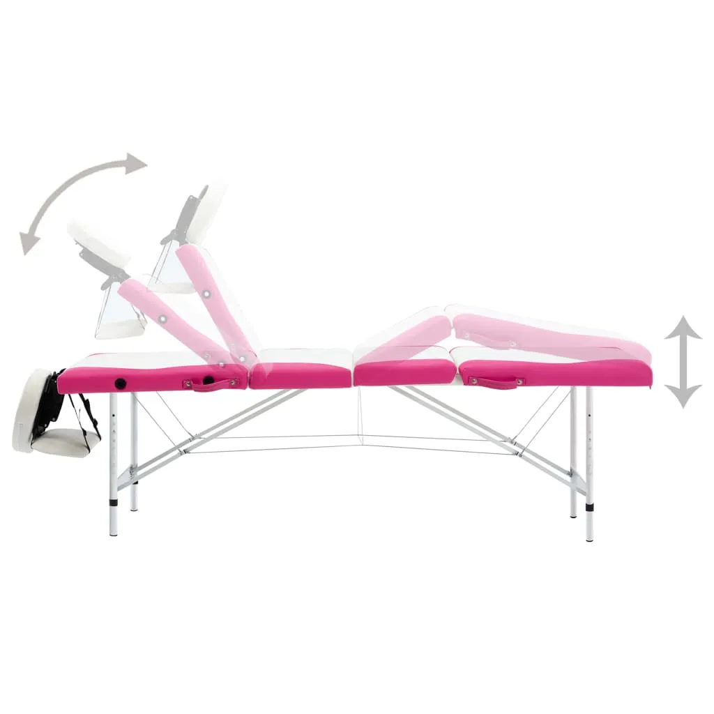 Massage Table Foldable Massage Bed Salon Therapy Table 4 Zones Aluminum