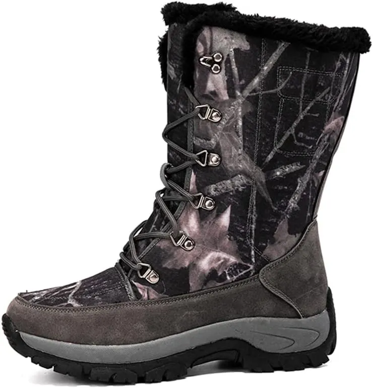 Men High Top Hiking Shoes Snow Boots Anti-Slip Mens Shoes Super Warm Outdoor Climbing Trekking Shoes Boots