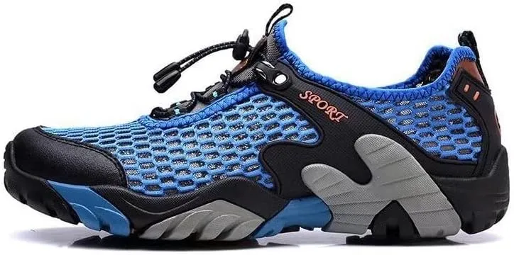 Men Women Breathable Mesh Hiking Shoes for Trekking Camping Aqua