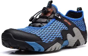 Men Women Breathable Mesh Hiking Shoes for Trekking Camping Aqua
