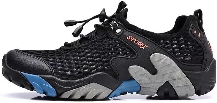 Men Women Breathable Mesh Hiking Shoes for Trekking Camping Aqua