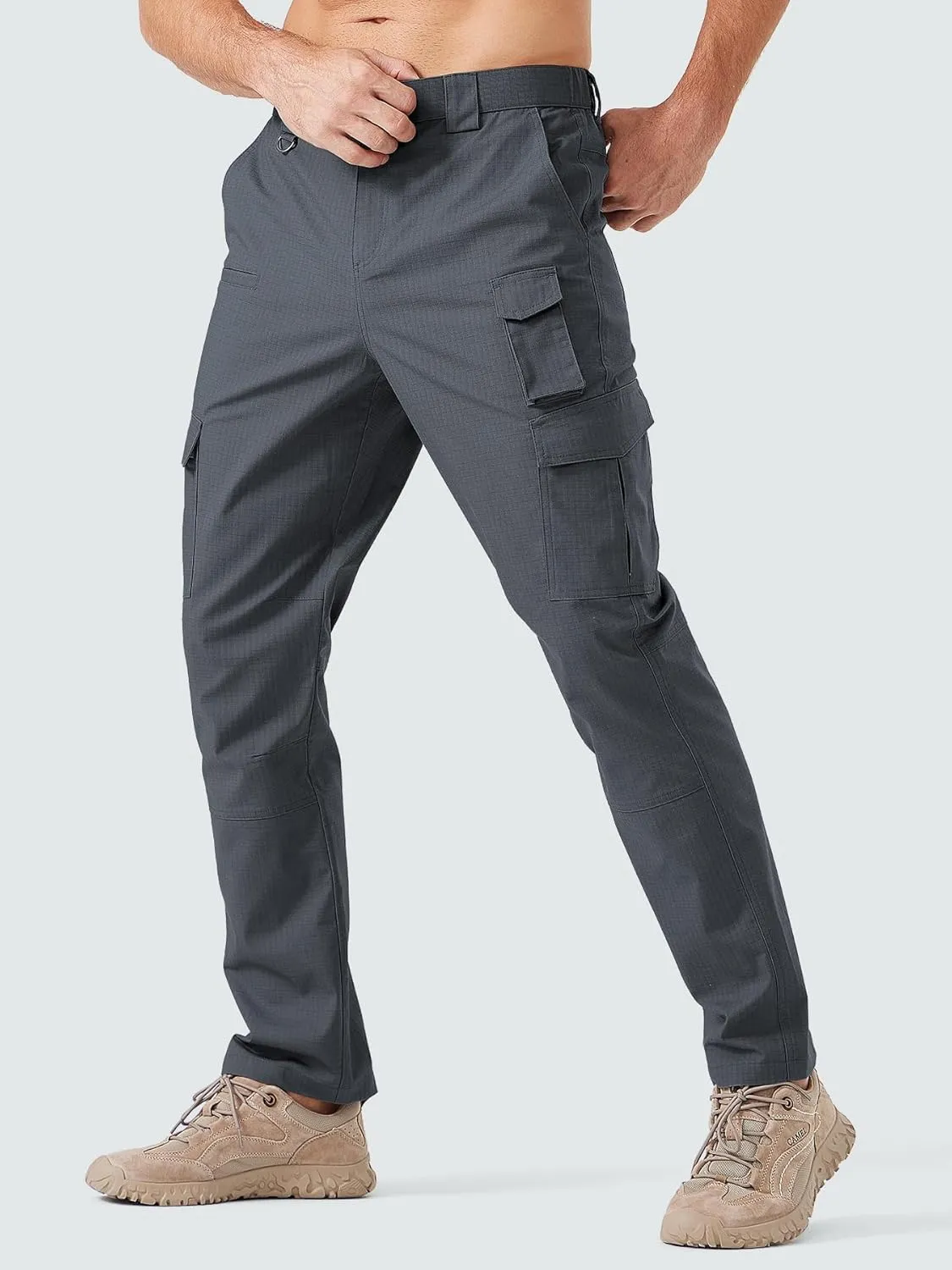 Men's Cargo Work Pants Water Resistant Tactical Pants 29.1" Lightweight Hiking Ripstop Pants Outdoor Apparel