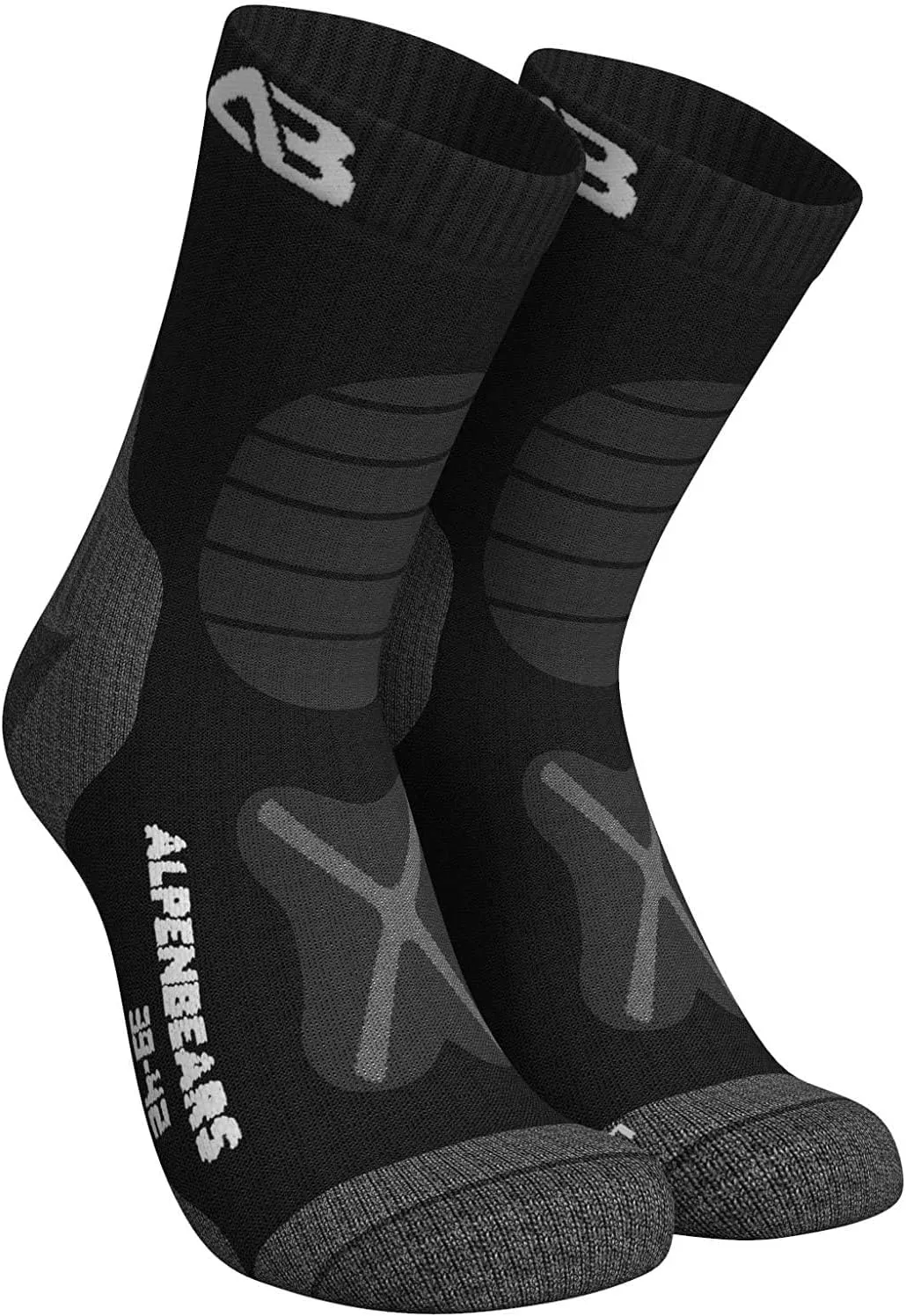 Merino Wool Hiking Socks (2-Pair) - Wool Socks for Men, Women & Kids