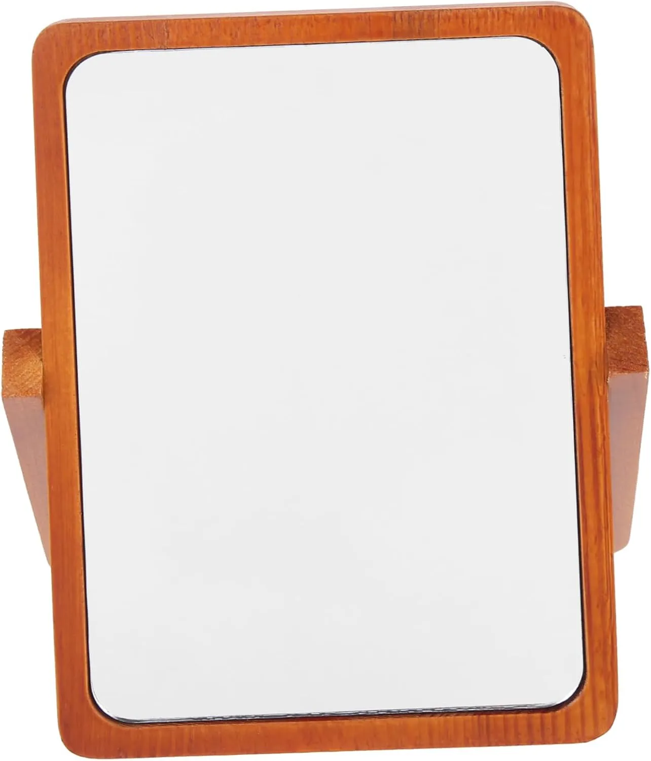 MERRYHAPY Portable Wooden Foldable Makeup Mirror Elegant Desktop Vanity Mirror for Home Office Use High Definition Stable Structure Compact Design for