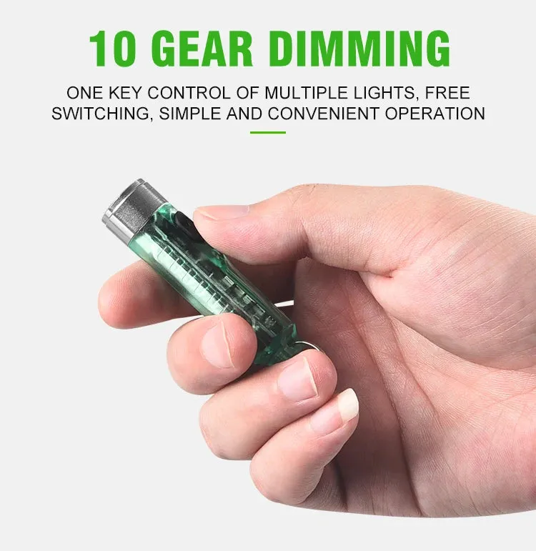 Mini EDC LED Flashlight Keychain Light USB Rechargeable UV Lamp Magnetic Torch Emergency Camping Lantern