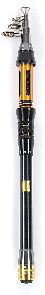 Mini Portable Sea Fishing Rod, Telescopic Carbon Fishing Stick with Ceramic Wire, Smooth Outlet Line, Wear Resistant, Aluminum Wheel Base, Multiple Length Options
