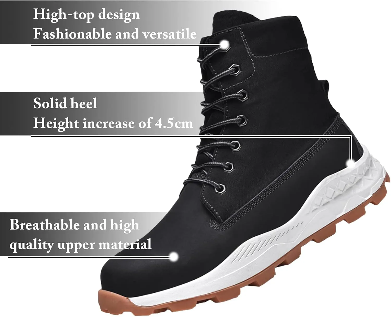 Mnplciea Hiking Boots for Men Lightweight Non-Slip Trekking Camping Casual Ankle Boot Outdoor Comfortable Work Boot
