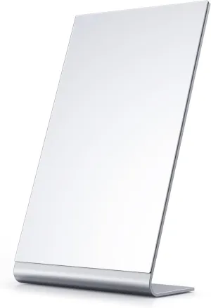 Modern Makeup Mirror, 12" Length Aluminum Desk Mirror, Vanity Mirror for Counter, Bedroom, Bathroom, Dorm