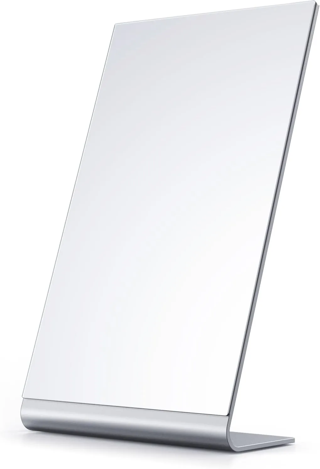 Modern Makeup Mirror, 12" Length Aluminum Desk Mirror, Vanity Mirror for Counter, Bedroom, Bathroom, Dorm