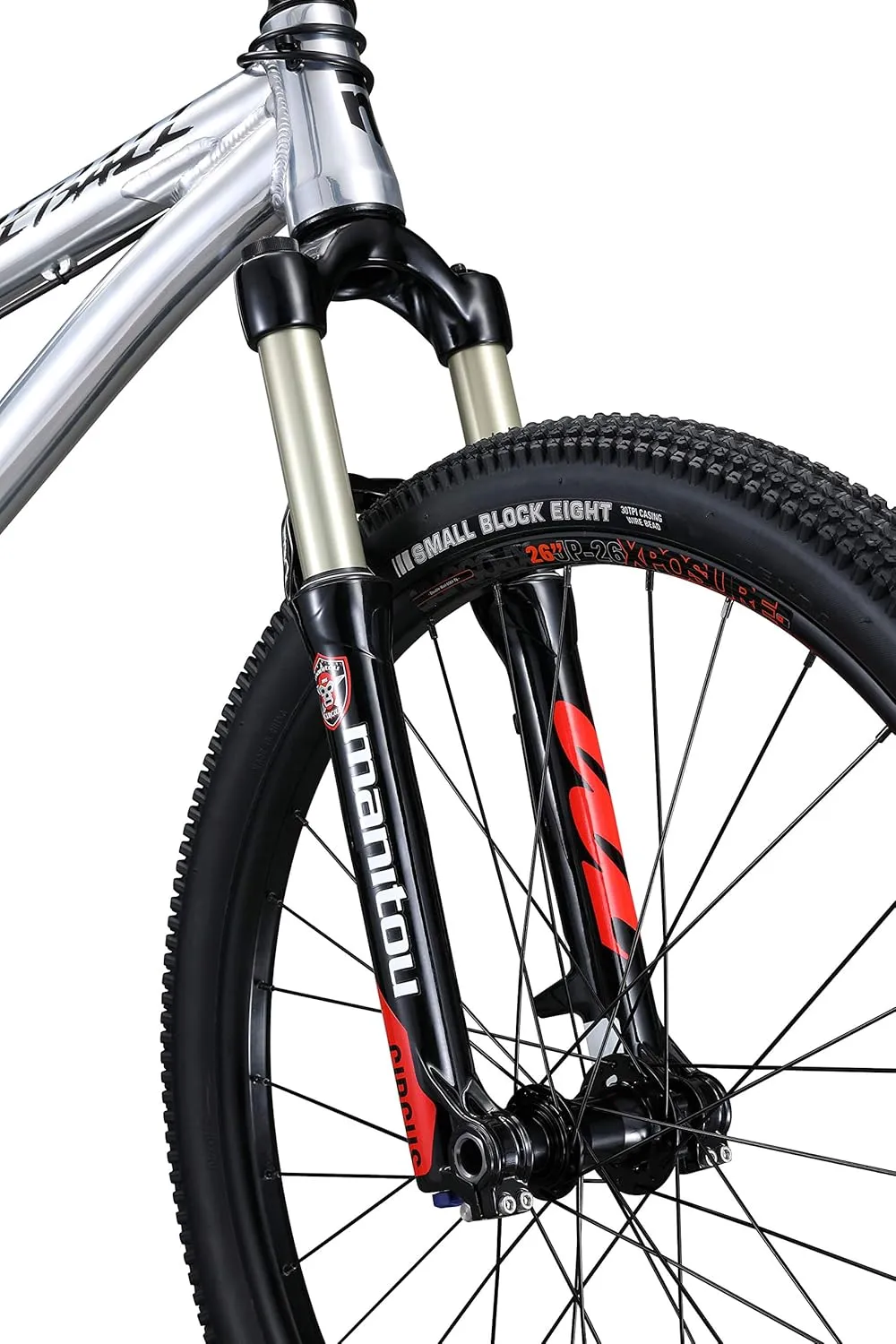 Mongoose Fireball Dirt Jump Mens and Womens Mountain Bike, 26-Inch Wheels, Mechanical Brakes, T1 Aluminum Frame