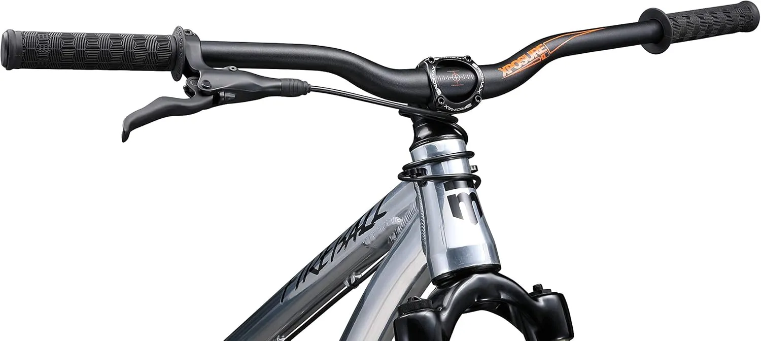 Mongoose Fireball Dirt Jump Mens and Womens Mountain Bike, 26-Inch Wheels, Mechanical Brakes, T1 Aluminum Frame