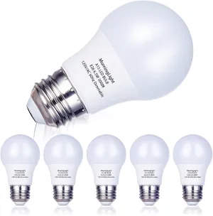 MorningLight 6 Pack A15 LED Bulb, 6.5W Dimmable LED Light Bulb Equal 60 Watt Incandescent Bulbs, 3000K Soft White, E26 Base, A15 6.5W LED Appliance Light Bulb for Ceiling Fan, Lighting Fixtures, 600LM