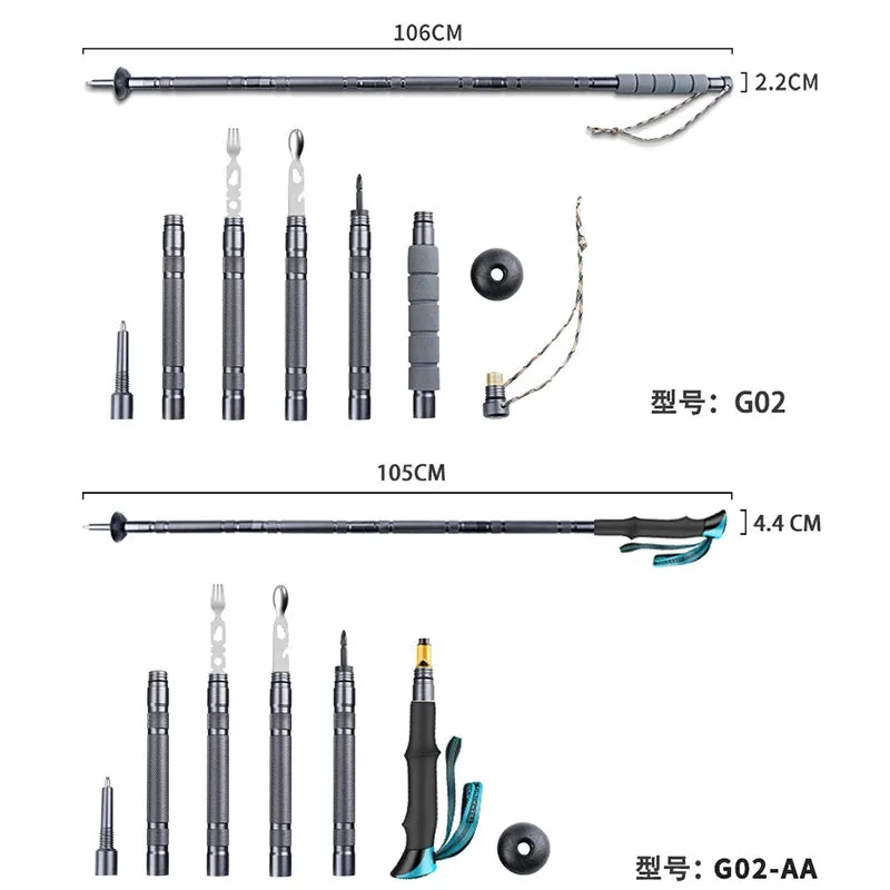Multifunctional Aluminium Alloy Hiking Stick