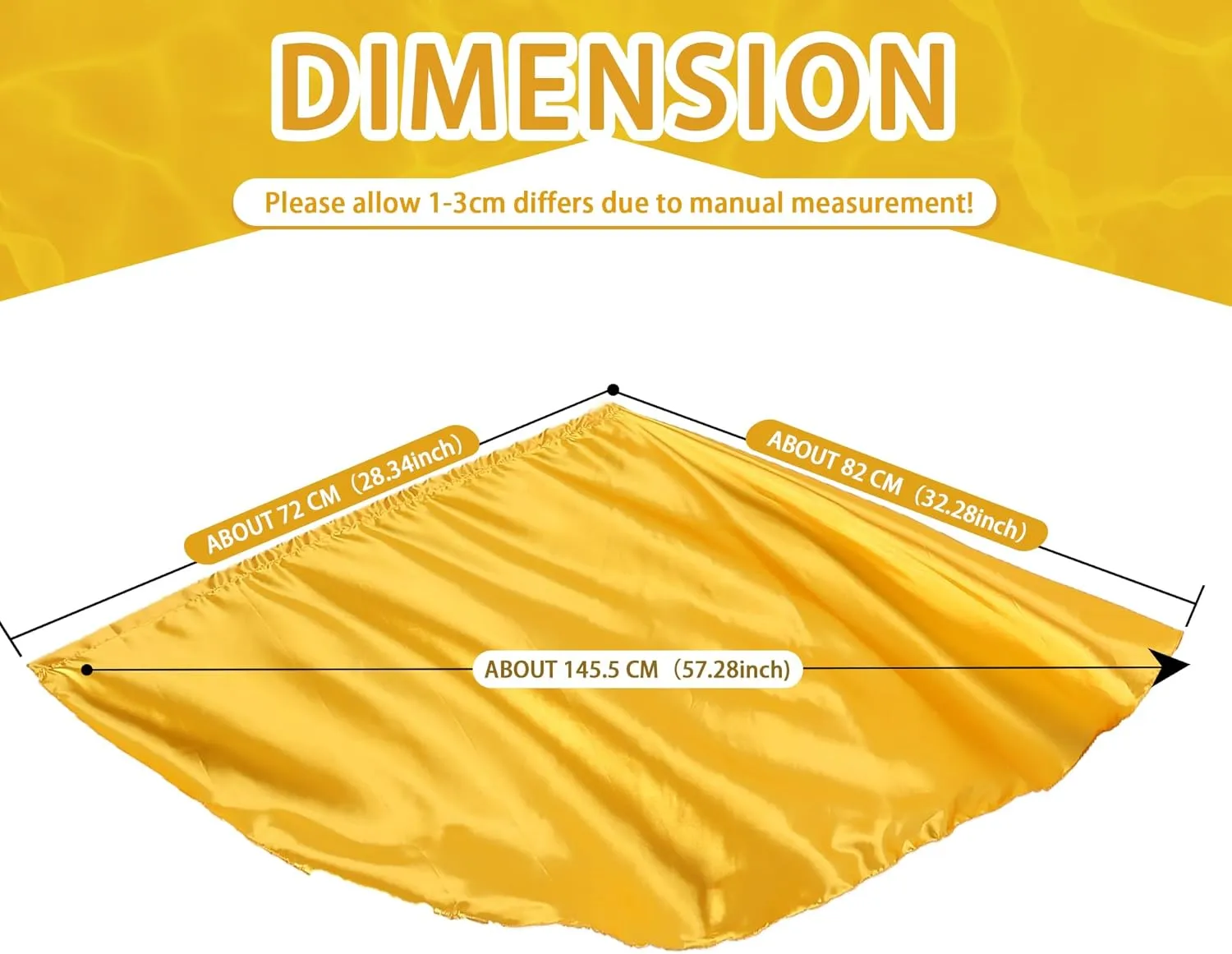 MUNAFIE Elliptic Worship Flags for Dance Praise Church Flags for Worship Banderas de Danza Gold