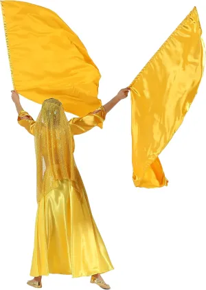 MUNAFIE Elliptic Worship Flags for Dance Praise Church Flags for Worship Banderas de Danza Gold