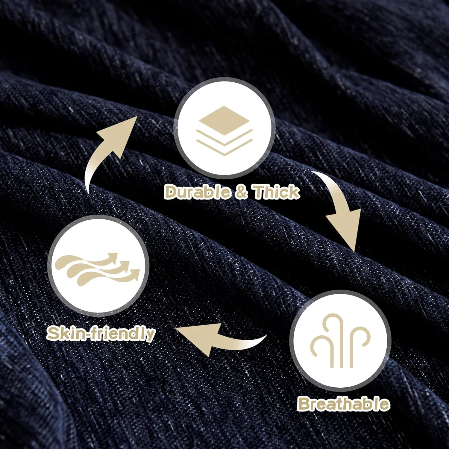 MYSKY HOME Sofa Covers Love Seat Couch Covers Couch Covers for Reclining Couches Couch Cover Sectional Washable Couch Cover with Tassels Sofa Protector for Kids, Dogs, Pets, 71"x118", Navy Blue