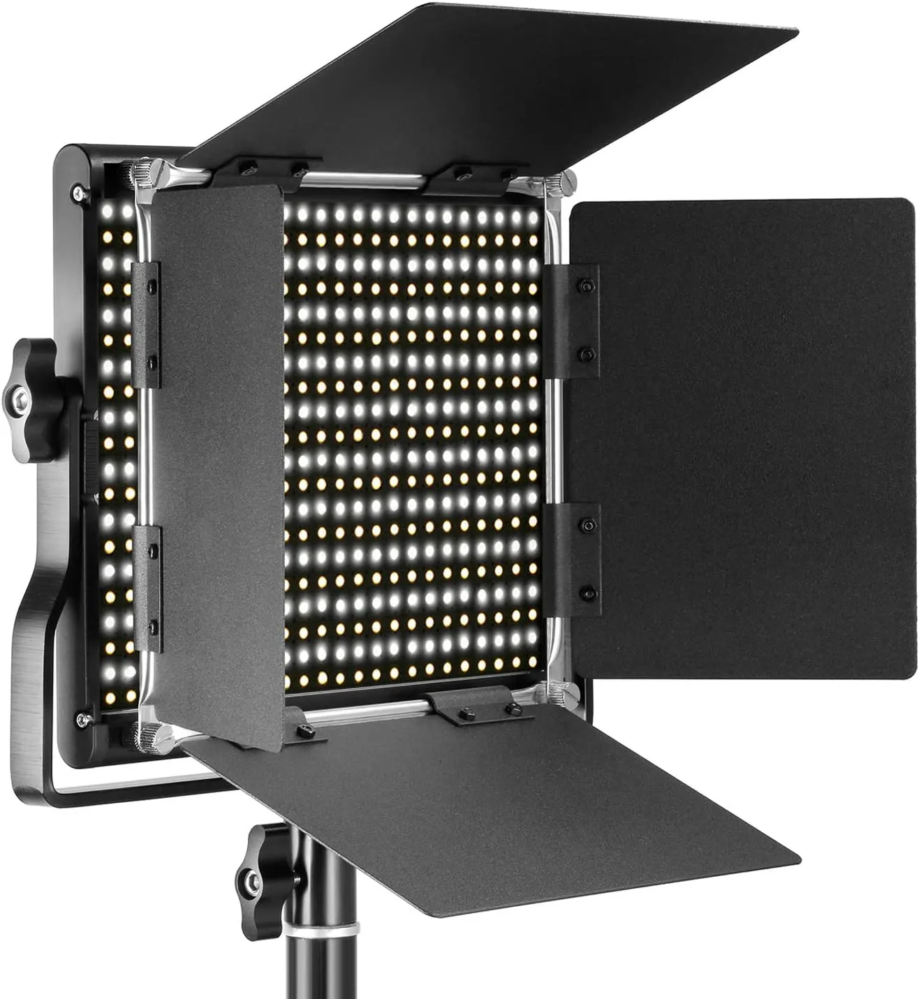 Neewer Professional Metal Bi-Color LED Video Light for Studio, YouTube, Product Photography, Video Shooting, Durable Metal Frame, Dimmable 660 Beads, with U Bracket and Barndoor, 3200-5600K, CRI 96 