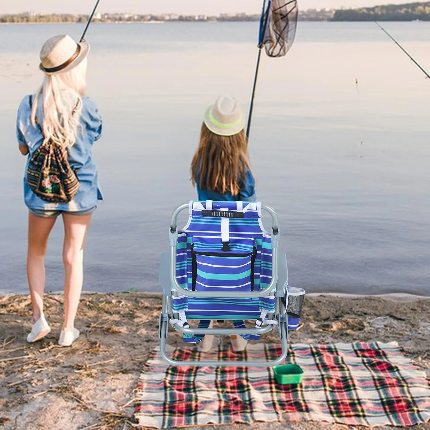 Nice C Toddler Beach Chair, Kids Beach Chair with Umbrella, Baby Beach Chair, Kids Beach Chair, Kids Camping Chair, Toddler Camping Chair, Backpack Beach Chair 5-Position, Kids Folding Chair (2-Pack)