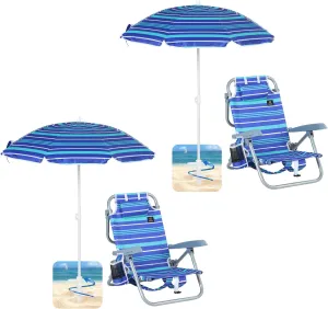 Nice C Toddler Beach Chair, Kids Beach Chair with Umbrella, Baby Beach Chair, Kids Beach Chair, Kids Camping Chair, Toddler Camping Chair, Backpack Beach Chair 5-Position, Kids Folding Chair (2-Pack)