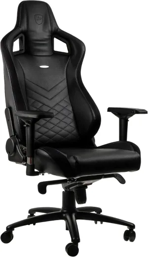 noblechairs Epic Reclining Gaming Chair and Reclining Office Chair, PU Faux Leather, Black/Blue