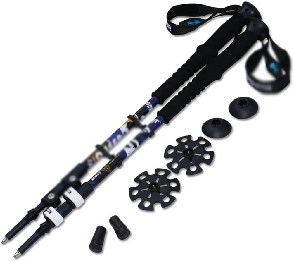 Nordic Walking Poles Telescopic Alpenstock Aluminum Alloy Shooting Walking Stick Crutch Senderismo