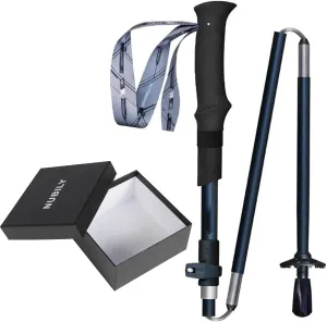 NUBILY Professional Folding Trekking Poles Outdoor Cross Country Walking Hiking Climbing Mountaineering Sticks