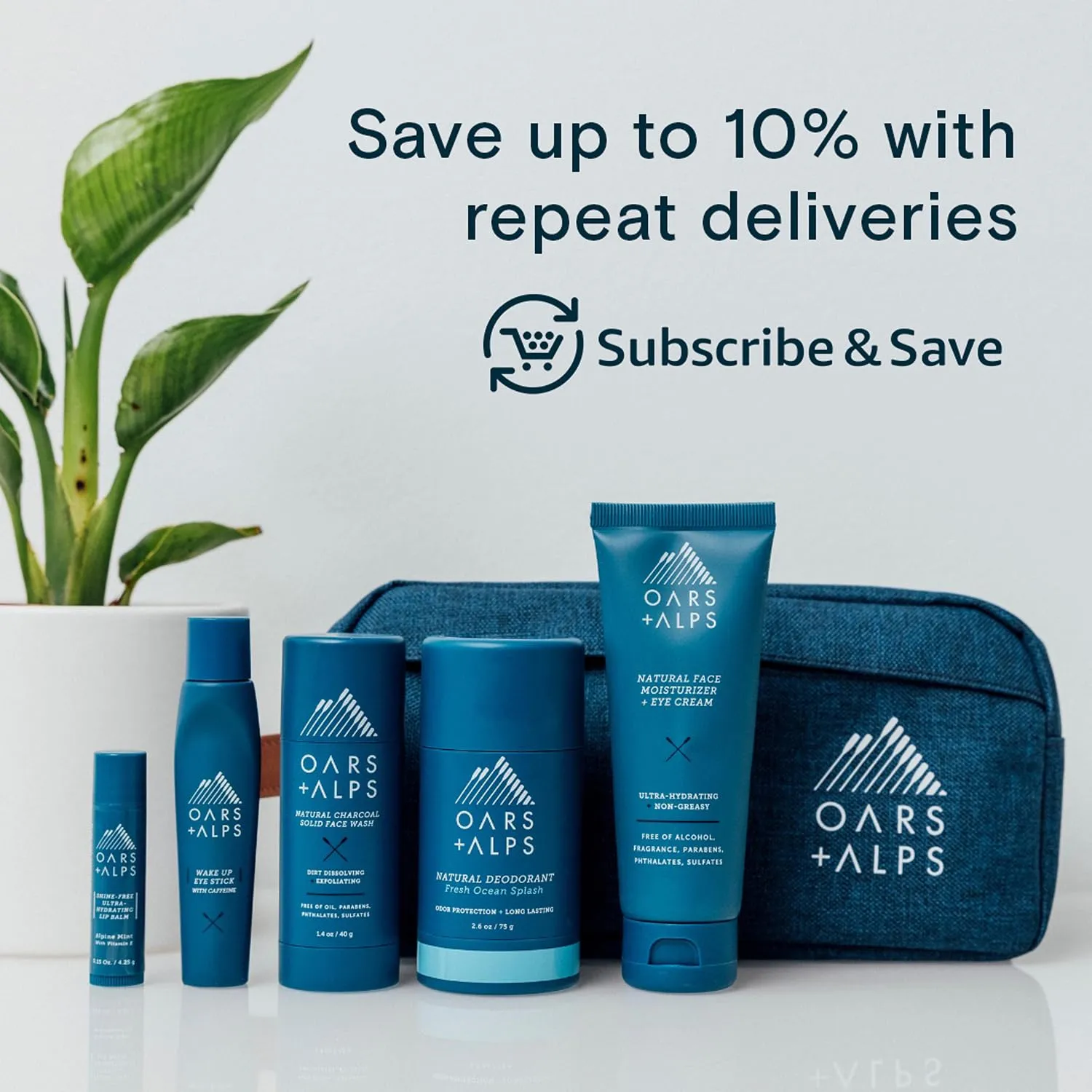 Oars   Alps Aluminum Free Deodorant for Men and Women, Dermatologist Tested and Made with Clean Ingredients, Travel Size, Variety, 3 Pack, 2.6 Oz Each