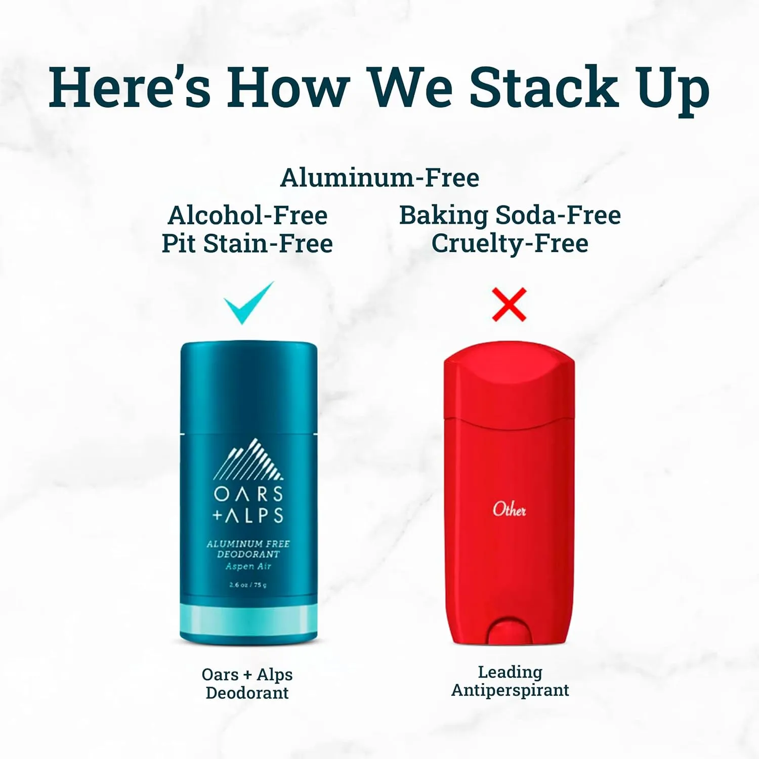 Oars   Alps Aluminum Free Deodorant for Men and Women, Dermatologist Tested and Made with Clean Ingredients, Travel Size, Variety, 3 Pack, 2.6 Oz Each