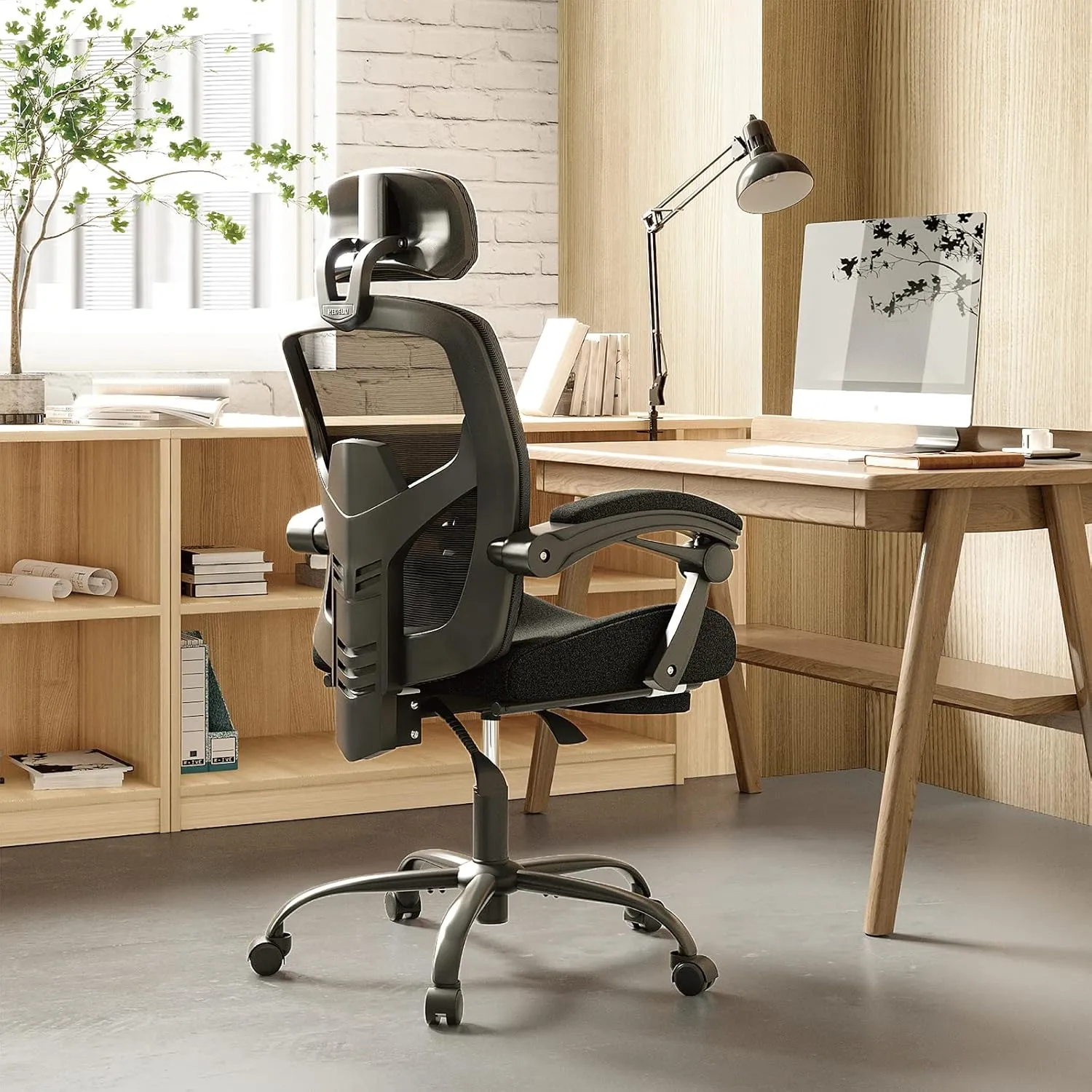 Office Computer Desk Chair, Gaming Chairs for Adults, High-Back Mesh Rolling Swivel Reclining Chairs with Wheels, Comfortable Lumbar Support, Comfy Arms for Home, Office, Gaming, Student