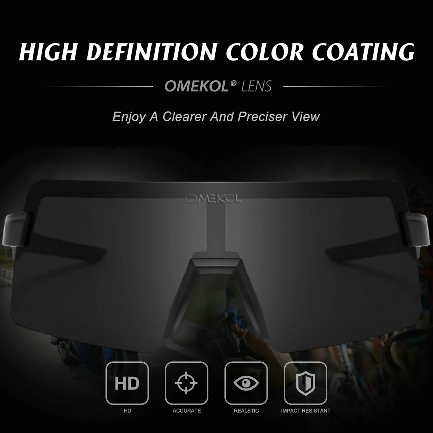 OMEKOL Two Sizes For Adults and Youth Polarized Sunglasses Men Women Outdoor Sport Baseball Glasses UV400 Cycling Eyewear