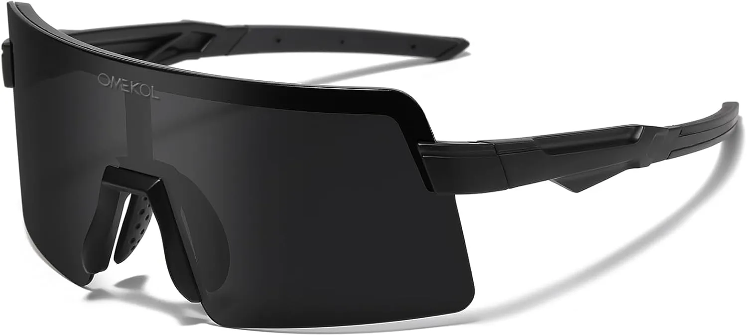 OMEKOL Two Sizes For Adults and Youth Polarized Sunglasses Men Women Outdoor Sport Baseball Glasses UV400 Cycling Eyewear