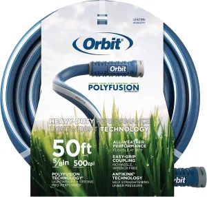 Orbit 22005 Polyfusion Garden Hose - Heavy-Duty Water Hose (50-Foot x 5/8-Inch)