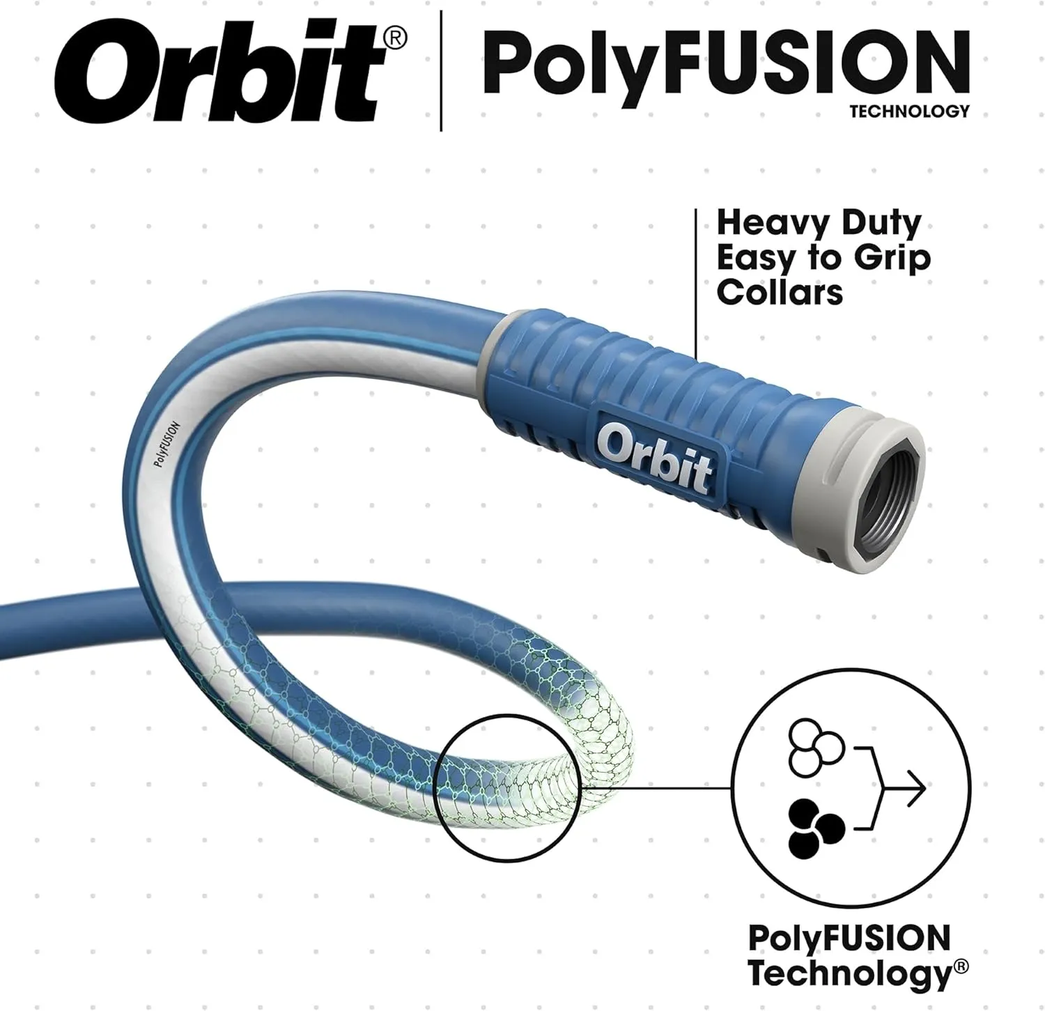 Orbit 22005 Polyfusion Garden Hose - Heavy-Duty Water Hose (50-Foot x 5/8-Inch)