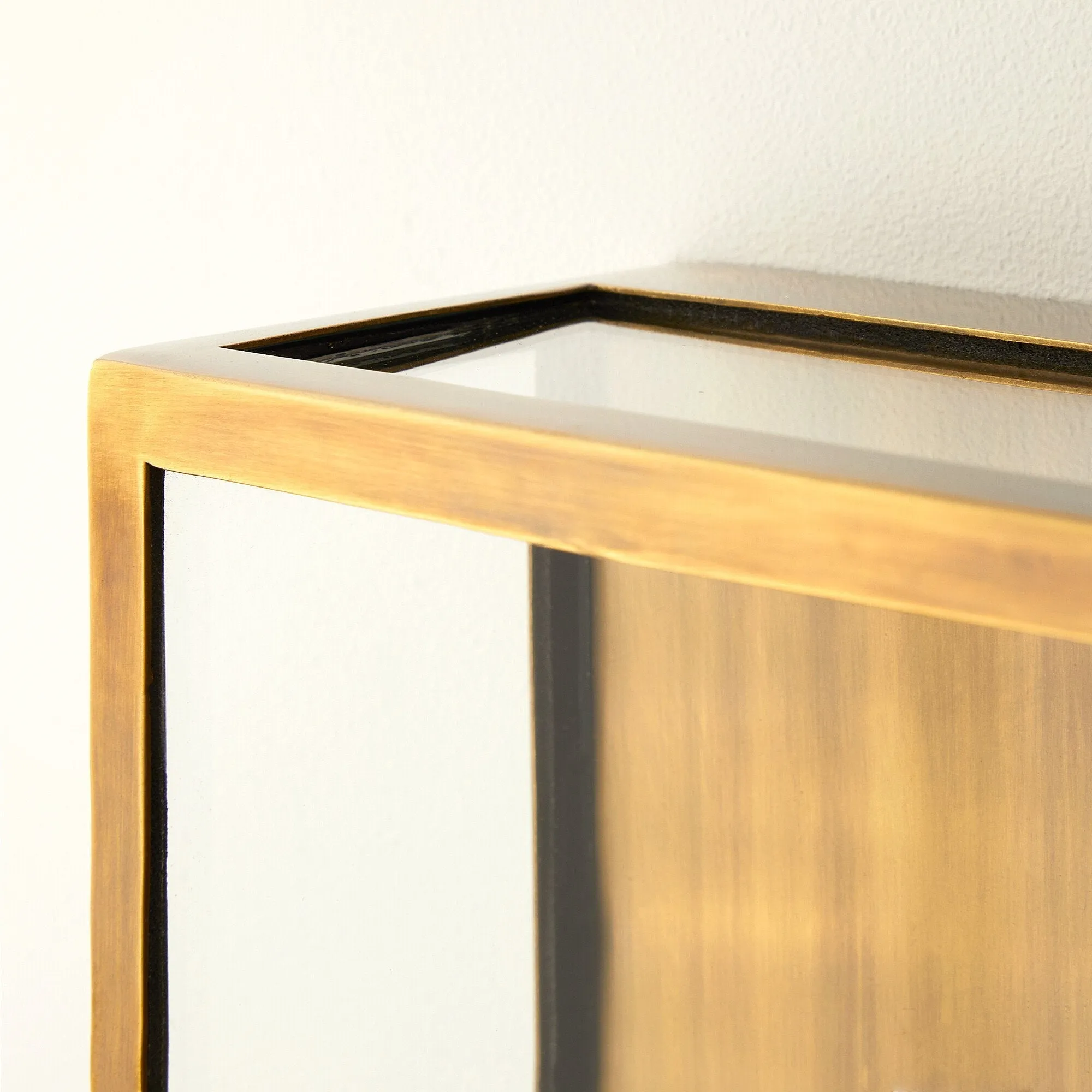 Orford IP44 exterior wall light in antique brass