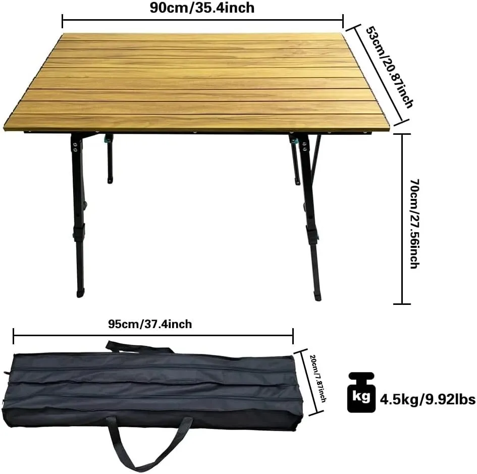 Outdoor Camping Table Portable Telescopic Folding Table Picnic Multipurpose Foldable Ultralight Camp Table (D As shown)