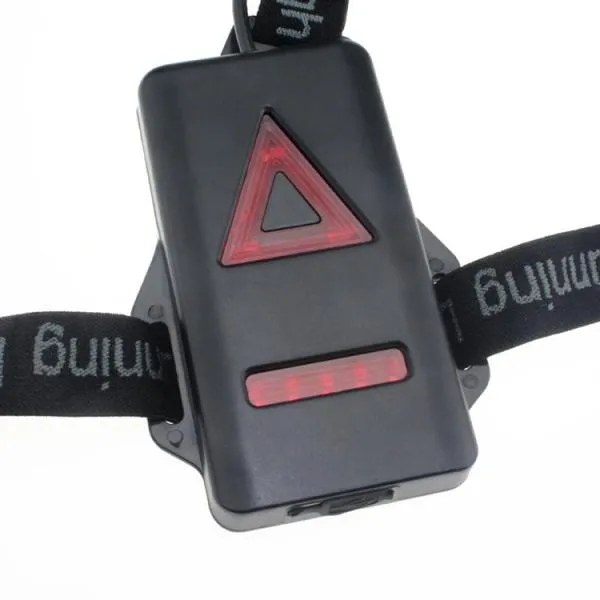 Outdoor LED Chest Light Night Running Warning Light with Removable Fixing Band USB Charge Black